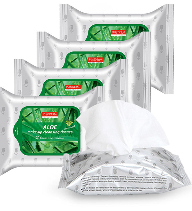 Lingettes nettoyantes Purederm Aloe