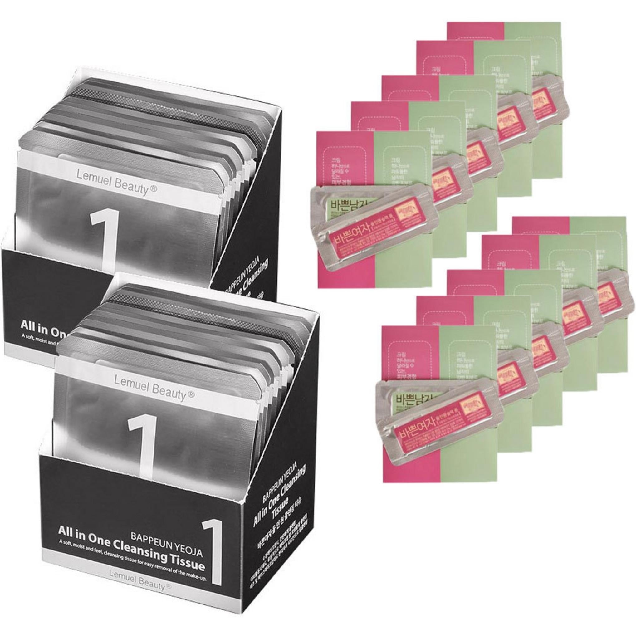 Lemuel Beauty Busy Woman Conjunto de lenços de limpeza completos + creme multifuncional de viagem