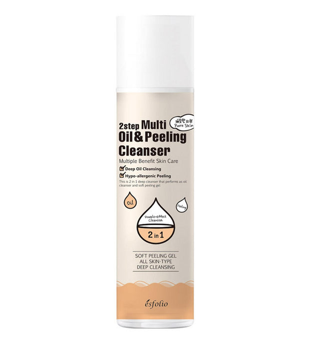 Clear skin two-step multi oil and peeling cleanser
