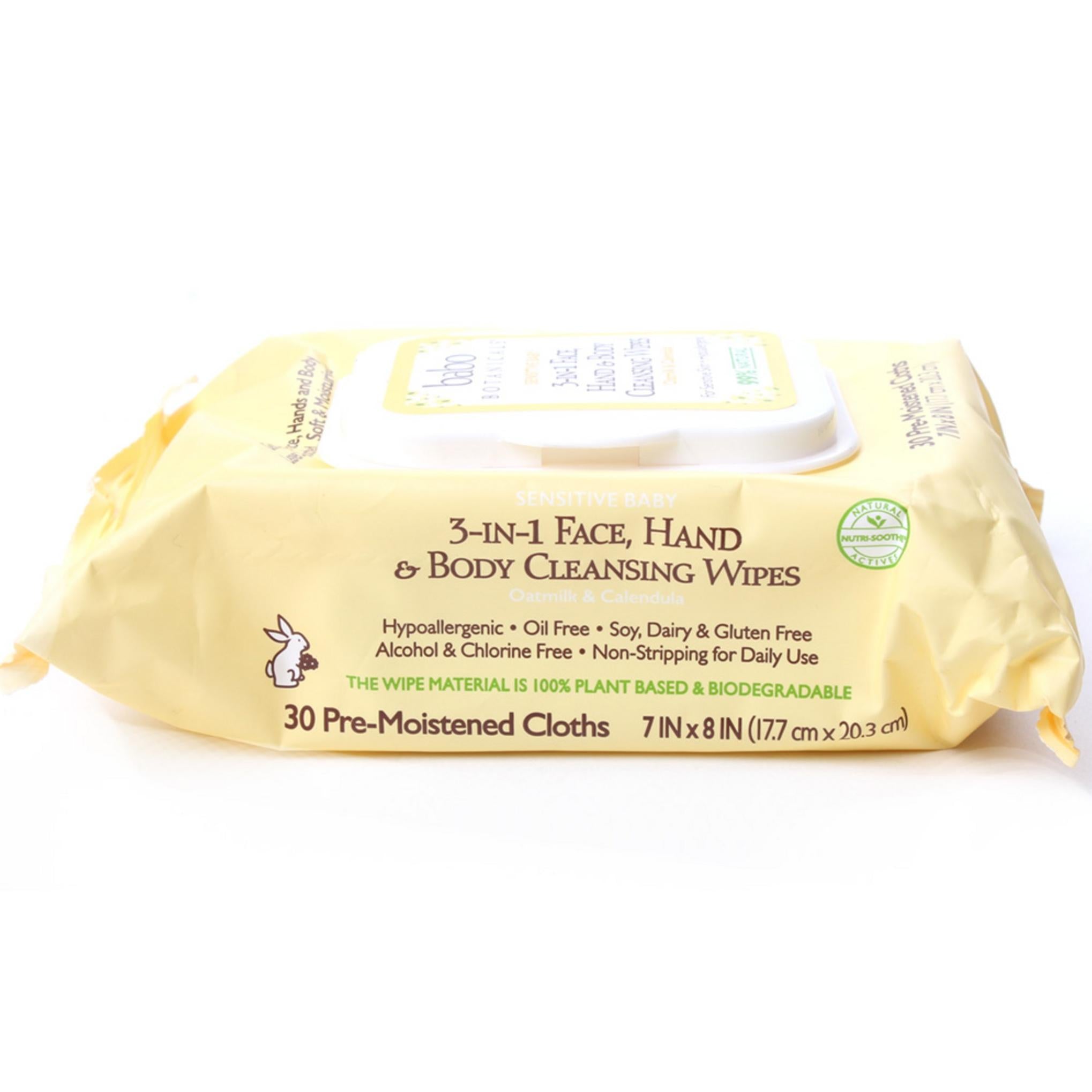 Babo Botanicals 3-in-1 Gesichts-, Hand- und Körperreinigungstücher