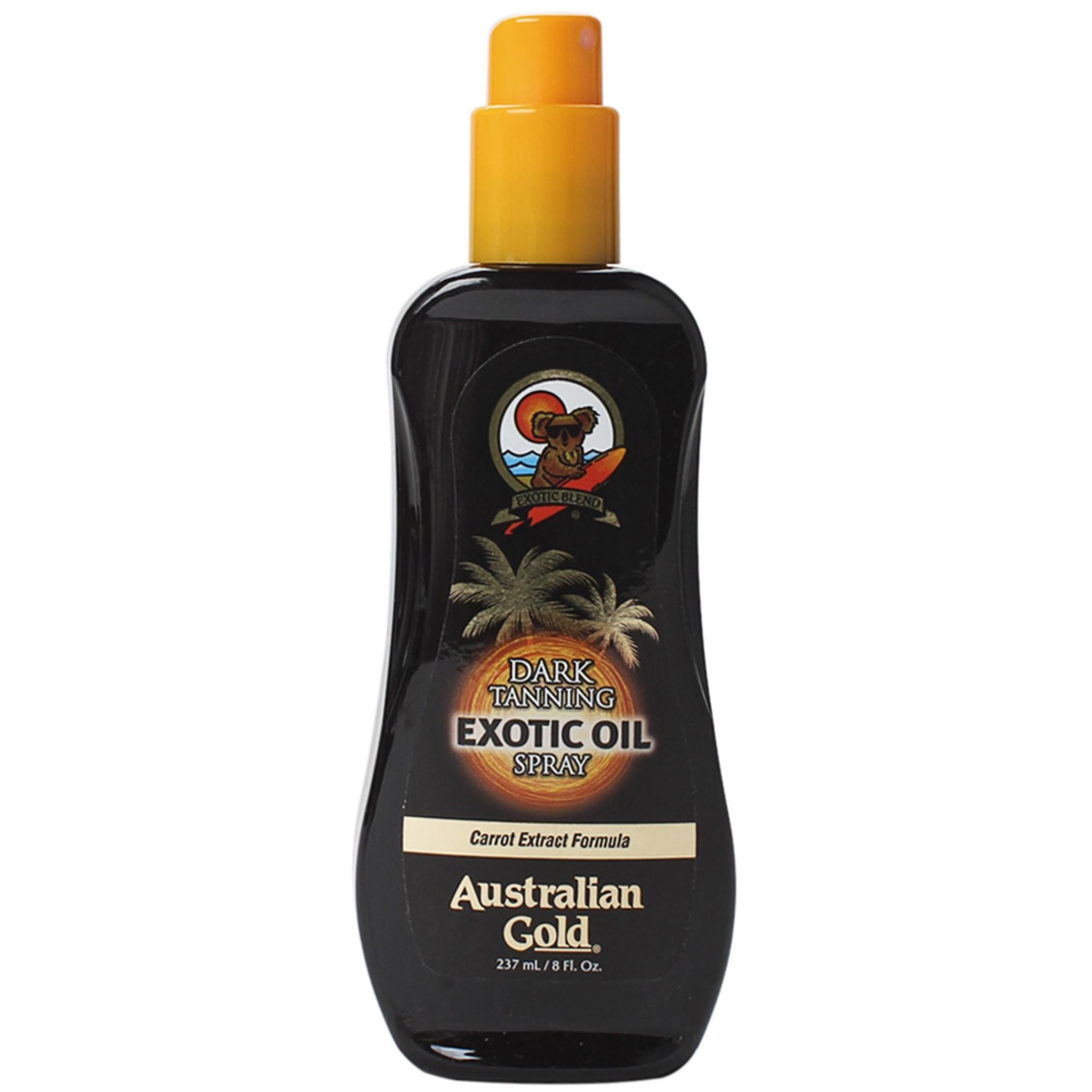 Aceite exótico en aerosol bronceador oscuro Australian Gold