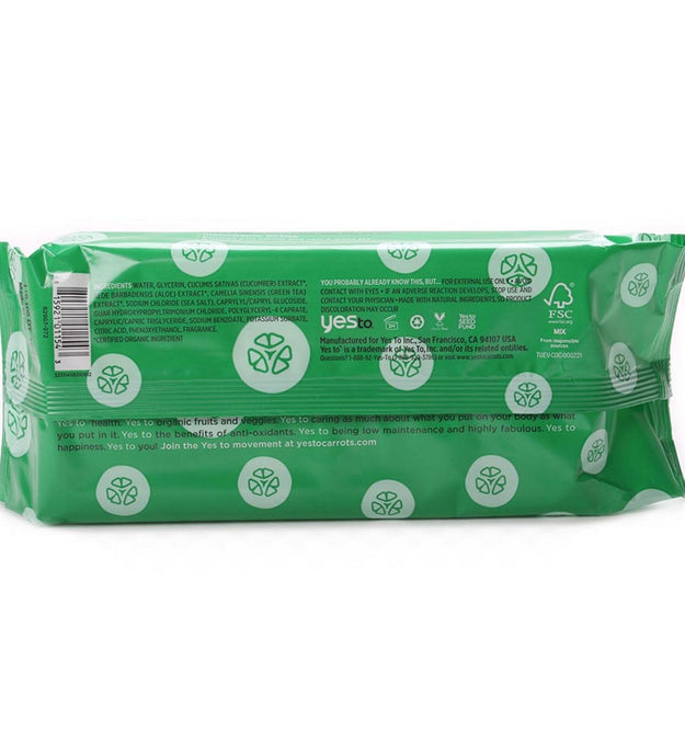 Yes To Hypoallergenic Facial Wipe Cucumber
