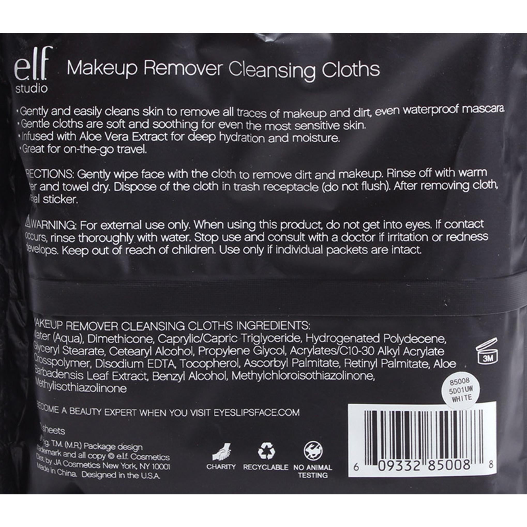 elf studio makeup remover cleansing cloth