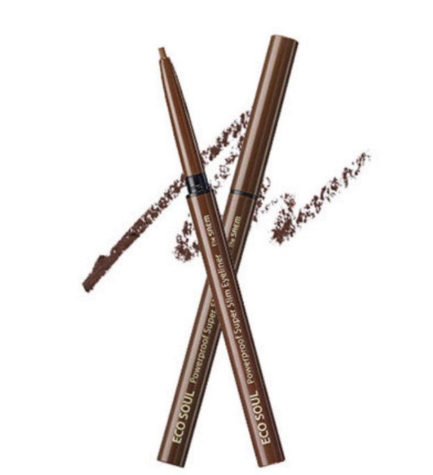 Delineador de ojos superfino The Saem Eco Soul Power Proof 0,1 g