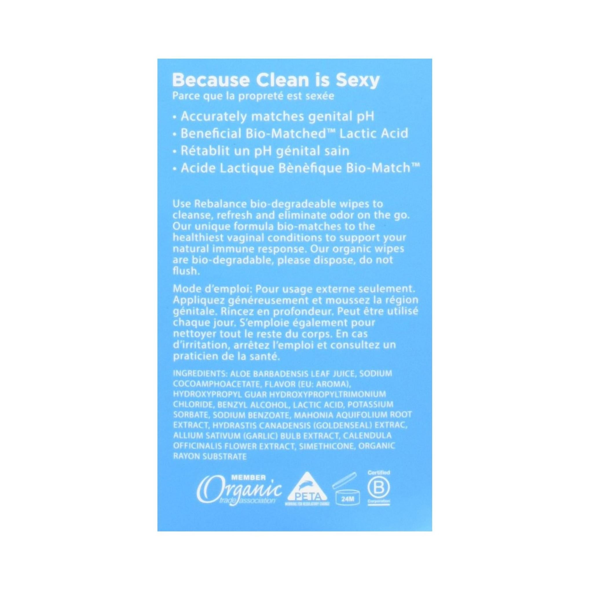 Good Clean Love Salvietta detergente e idratante personale Riequilibrio