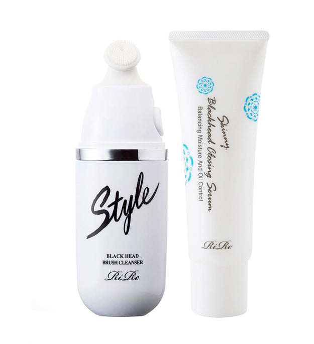 Pore brush cleanser + closing serum