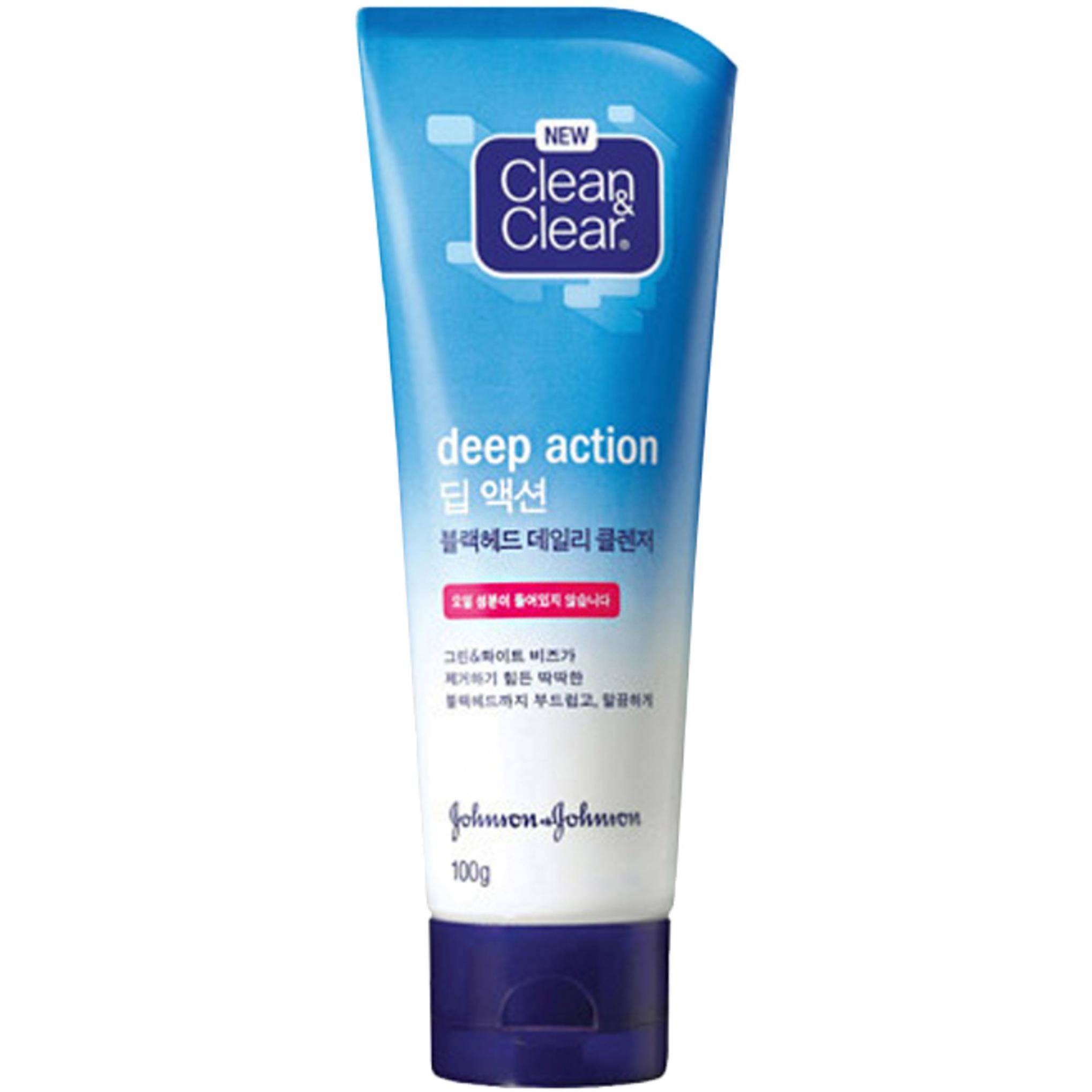 Limpiador diario para puntos negros de acción profunda Johnson Clean & Clear