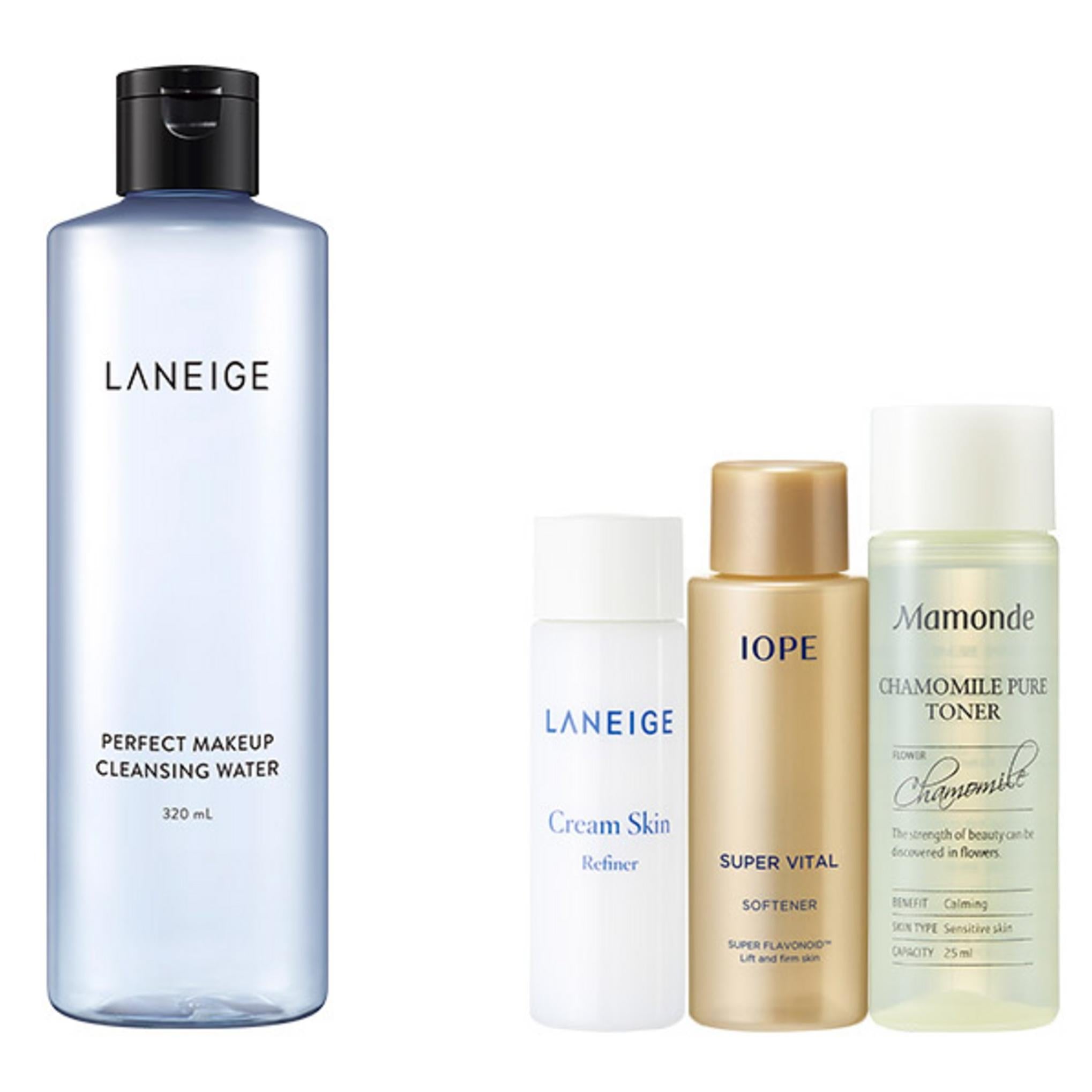 Laneige Perfect Makeup Cleansing Water 320ml + Amorepacific Basic Care 3 types
