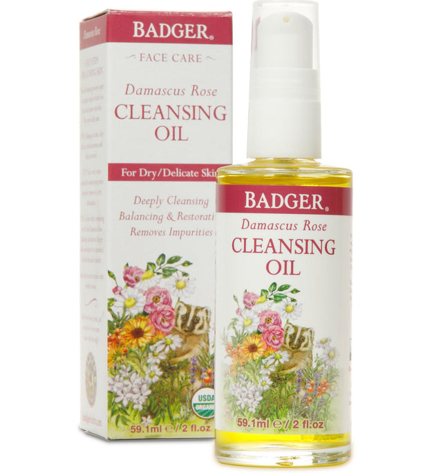 Badger Damascus Rose Cleansing Oil