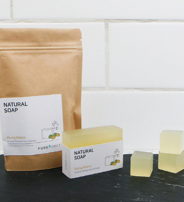 Purepore Smooth Skin N Sabonete de limpeza de feijão mungo