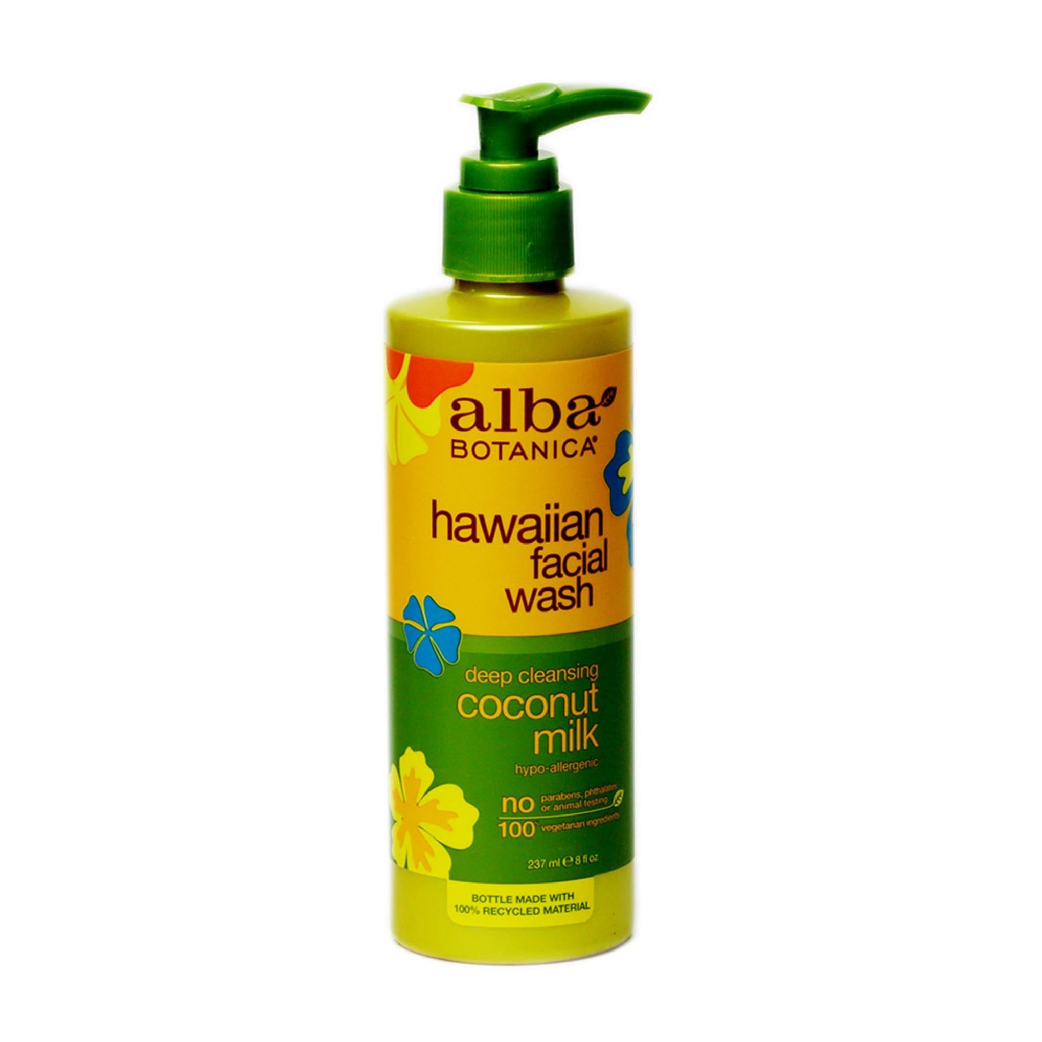 Alba Botanica Hawaiian Gel de Limpeza Facial Leite de Coco para Limpeza Profunda