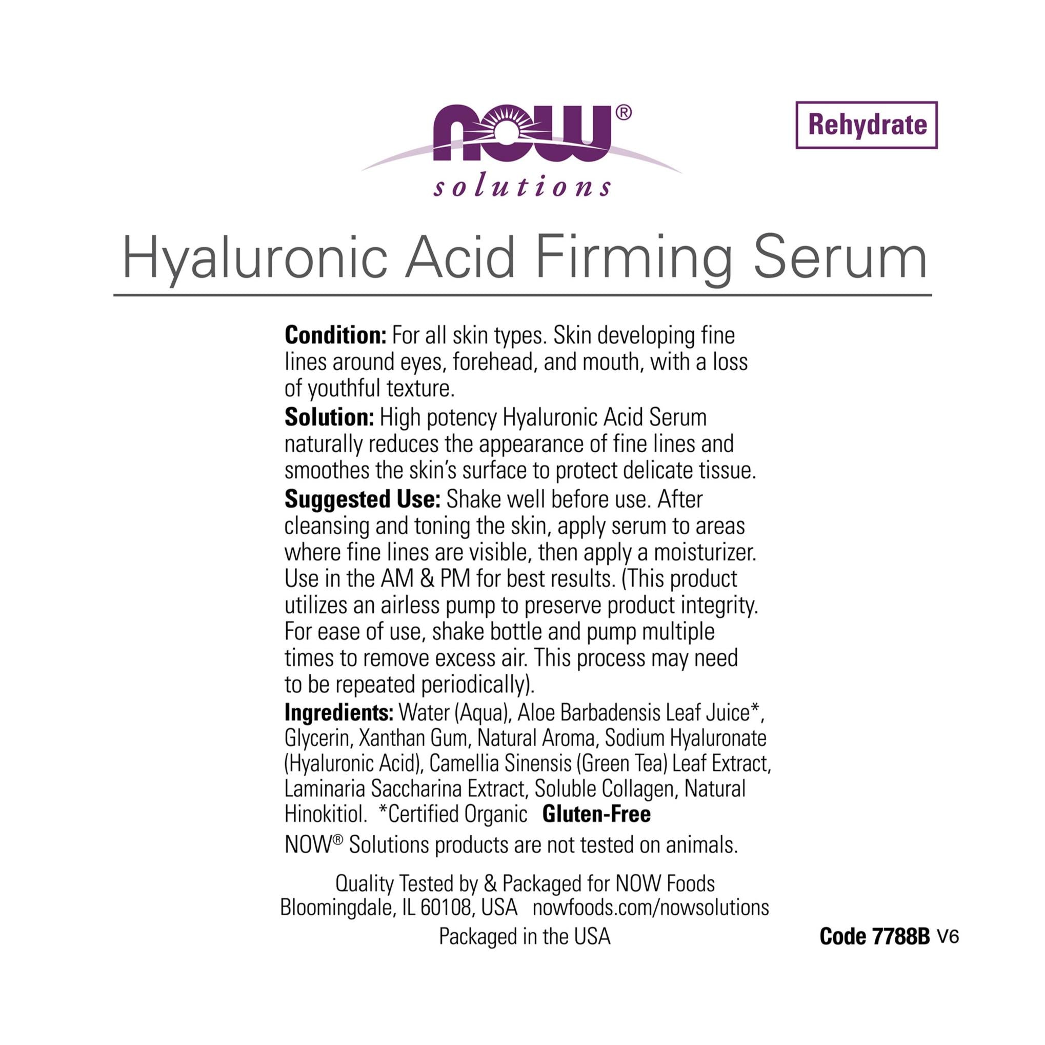 Now Foods Hyaluronic Acid Firming Serum