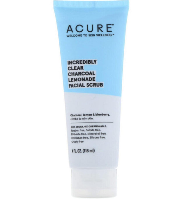 Exfoliante facial Acure Incredible Clear Charcoal Lemonade