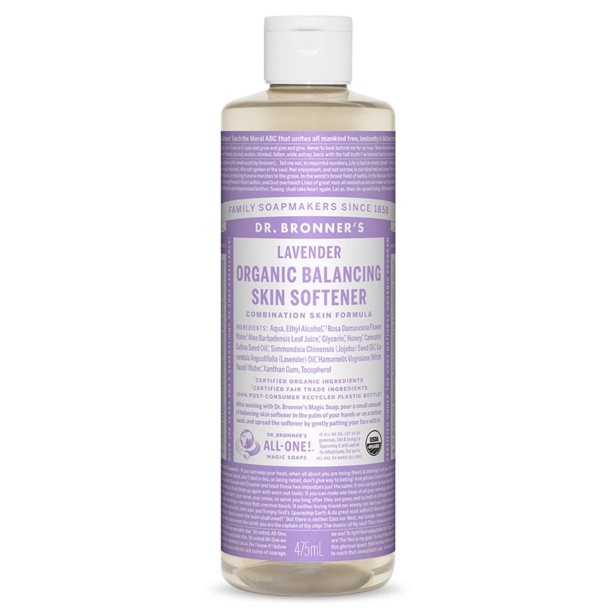 Ammorbidente per la pelle bilanciante alla lavanda di Dr. Bronner's