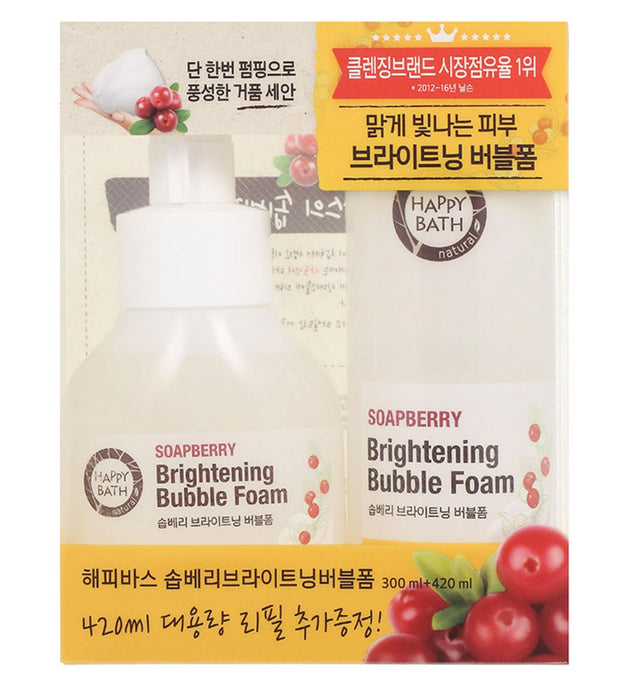 Happy Bath Soapberry Brightening Bubble Foam 300 ml + Nachfüllpackung 420 ml