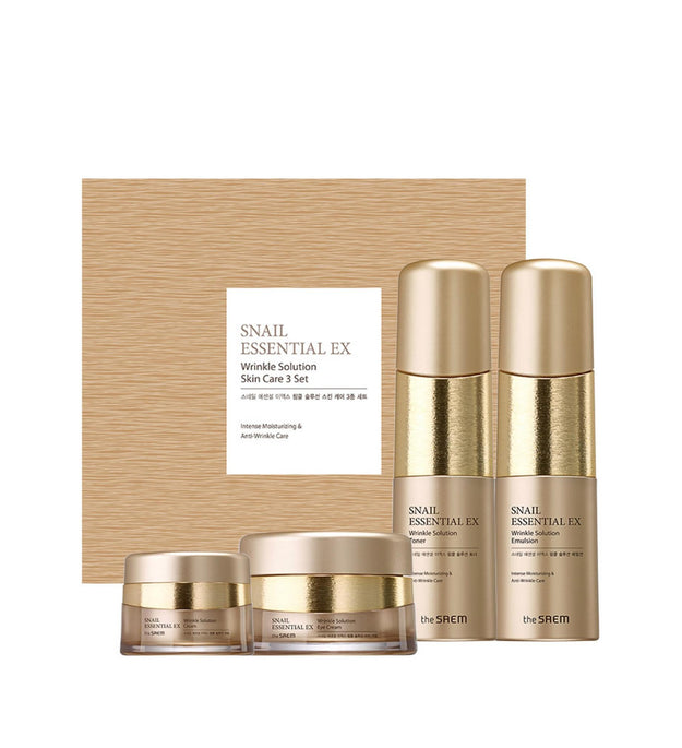 مجموعة العناية بالبشرة Saem Snail Essential EX للتجاعيد + كريم للعين