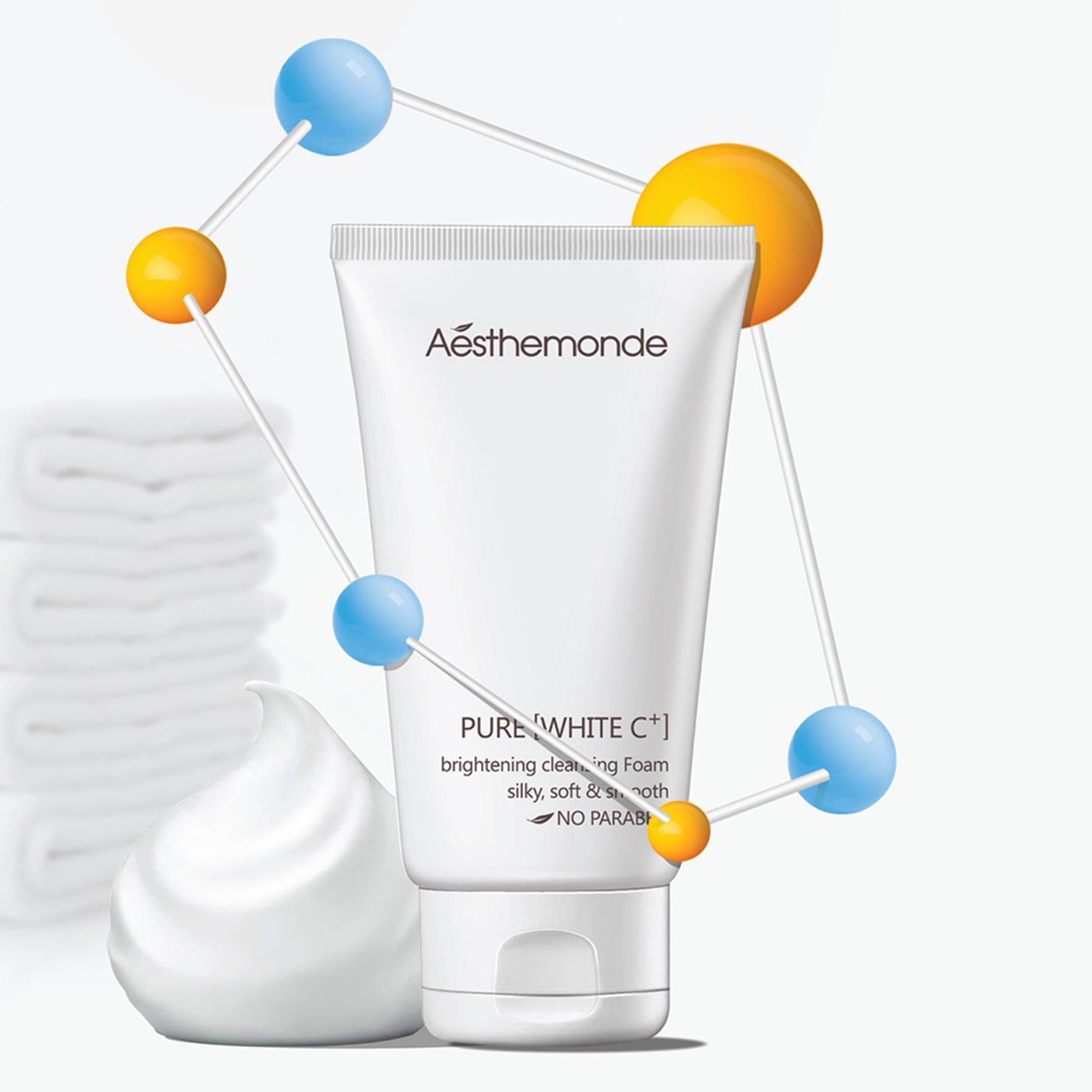 رغوة التنظيف إيستيمون بلاك ليبل بيور وايت سي بلس