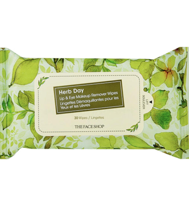 THE FACE SHOP Herb Day Lip & Eye Remover Tissue