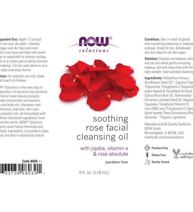 Now Foods Soothing Rose Facial Cleansing Oil