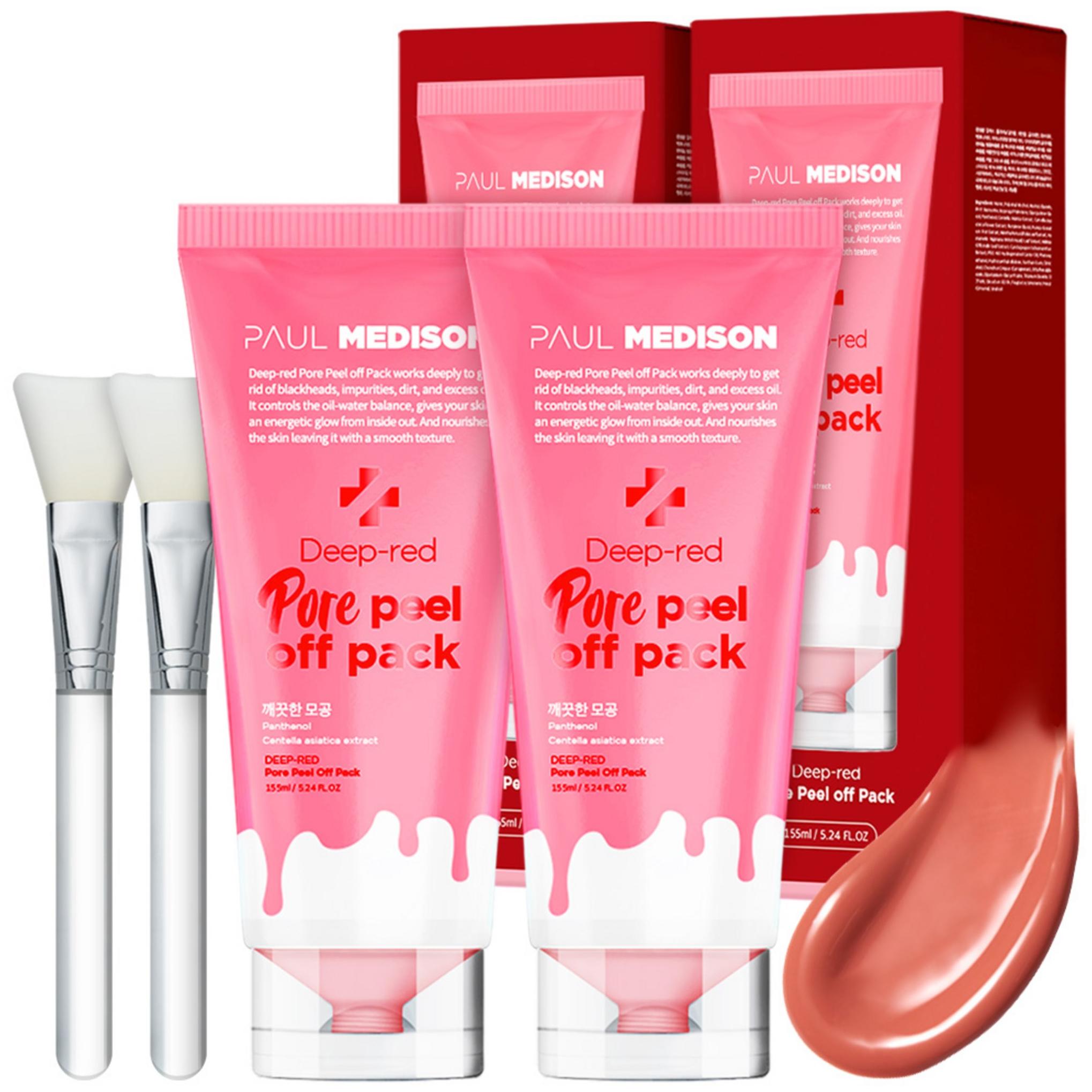 Pack Peel Off de poros en color rojo intenso de Paul Madison, 155 ml