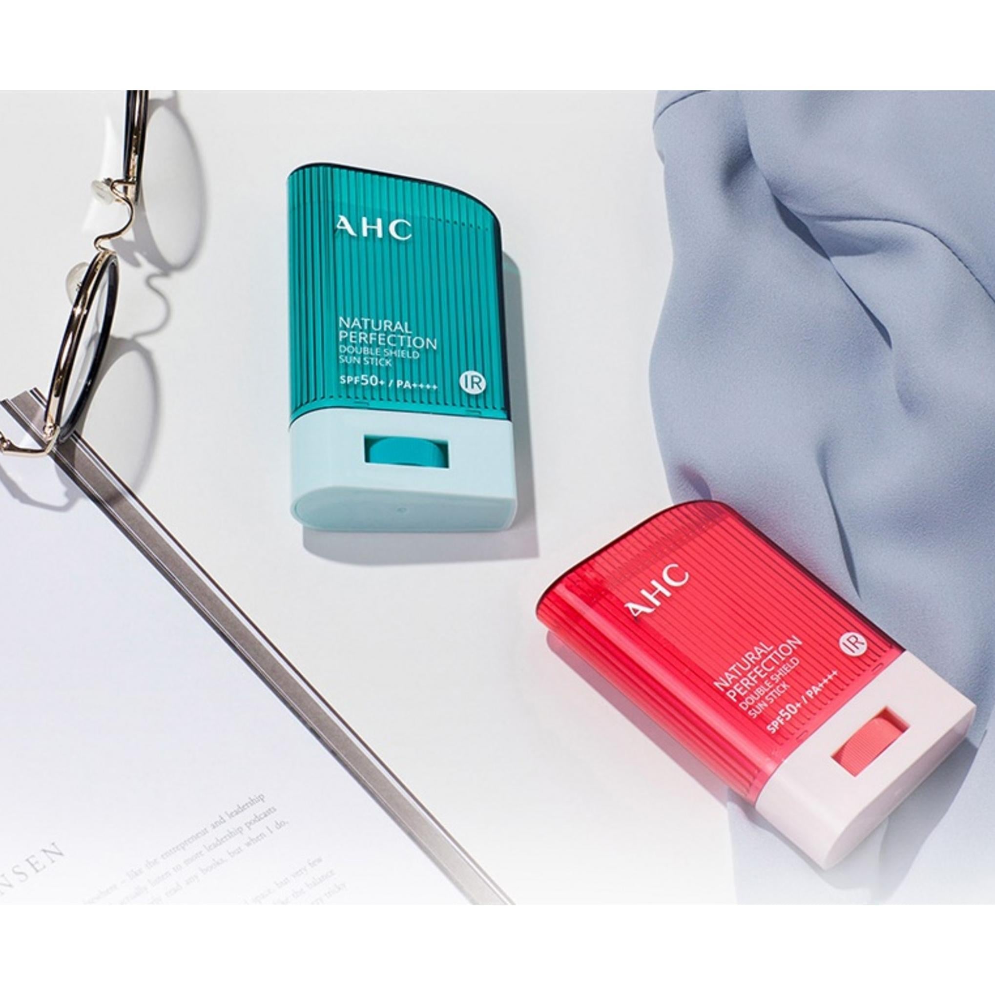 AHC Double Shield Sun Stick SPF50+ PA++++ 14g x 3p + Sunscreen 50ml Set