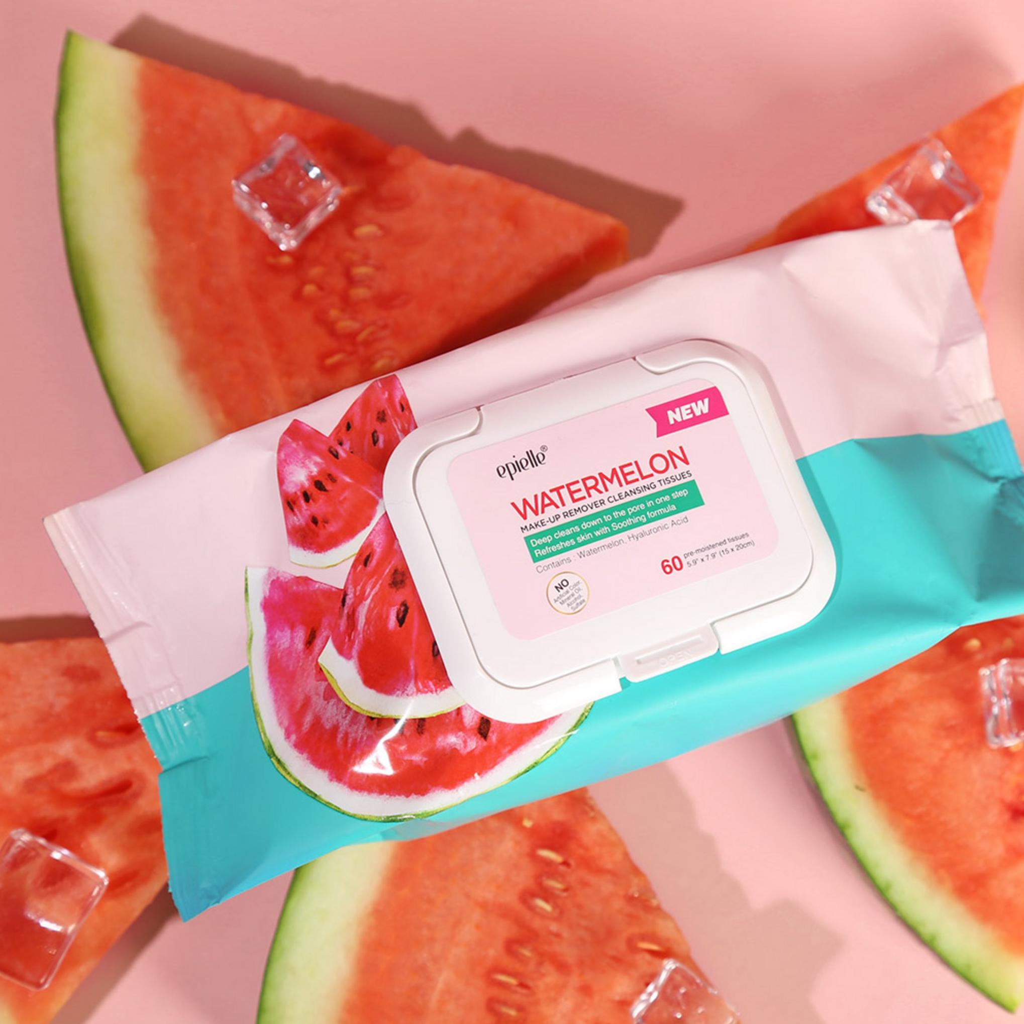 Lenço de Limpeza Removedor de Maquilhagem Epielle Watermelon Tipo Tampa