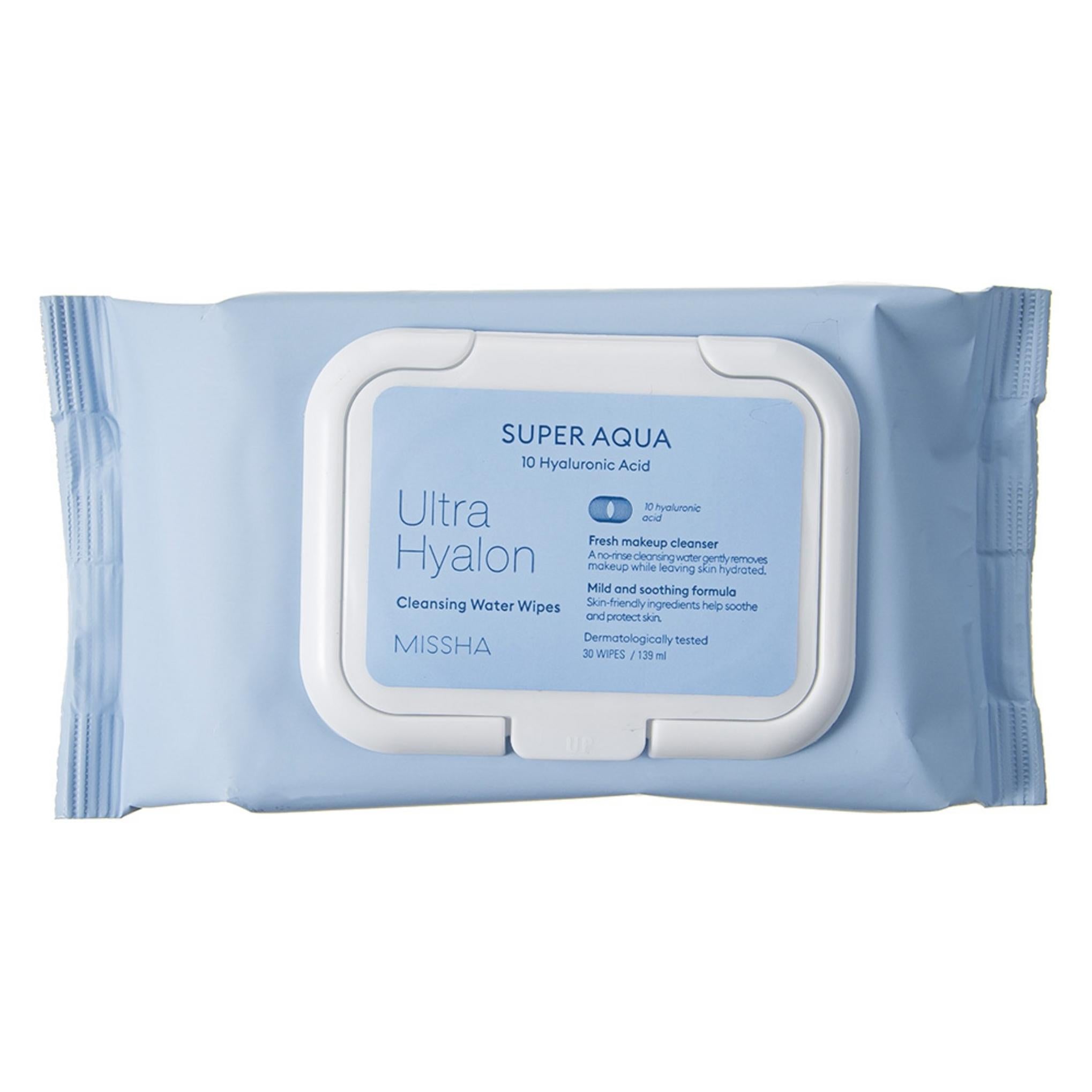 Missha Super Aqua Ultra Hyalon Cleansing Water Tissue Cap Type