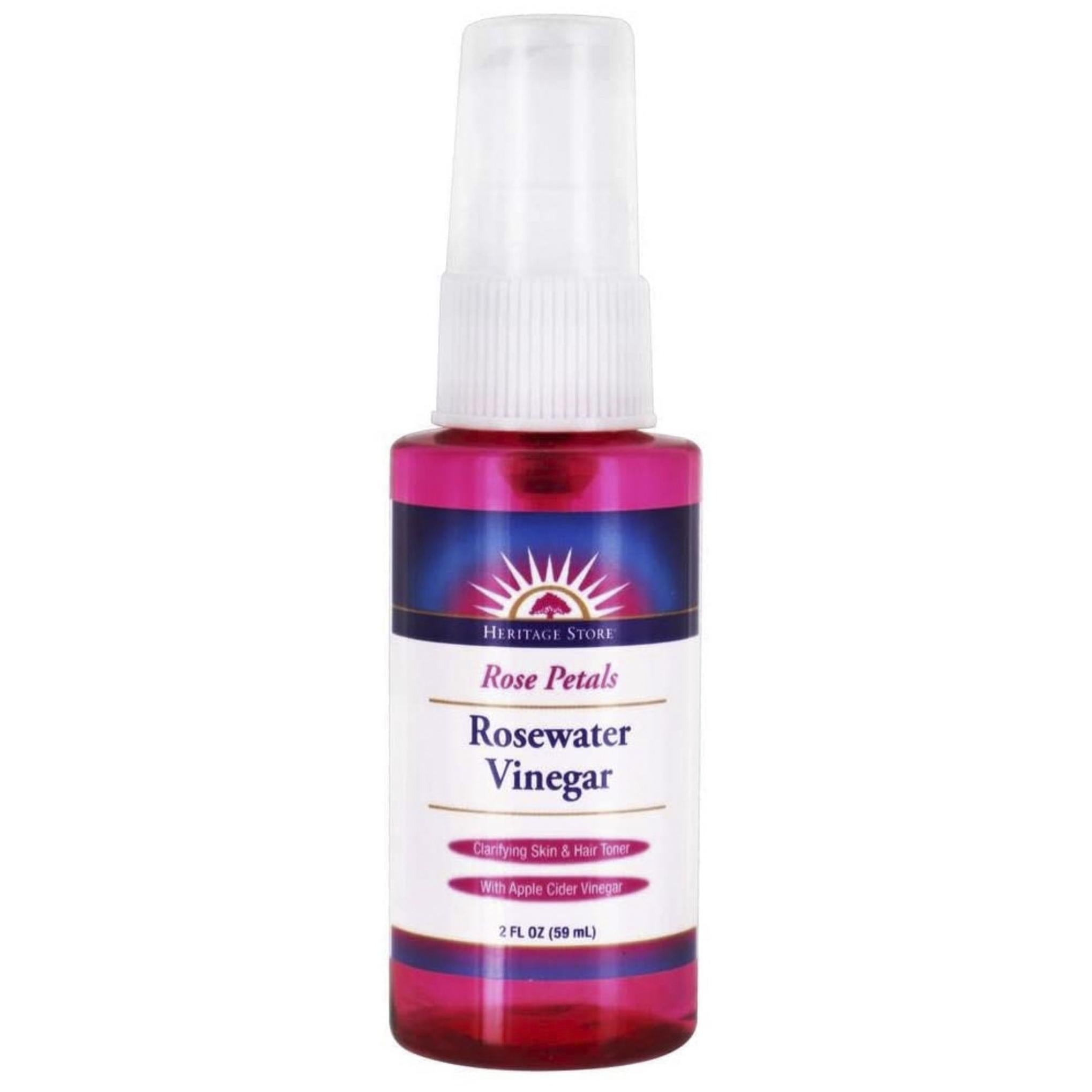 Heritage Store Tonico Chiarificante per Pelle e Capelli con Acqua di Rose, Petali di Rosa e Aceto di Mele