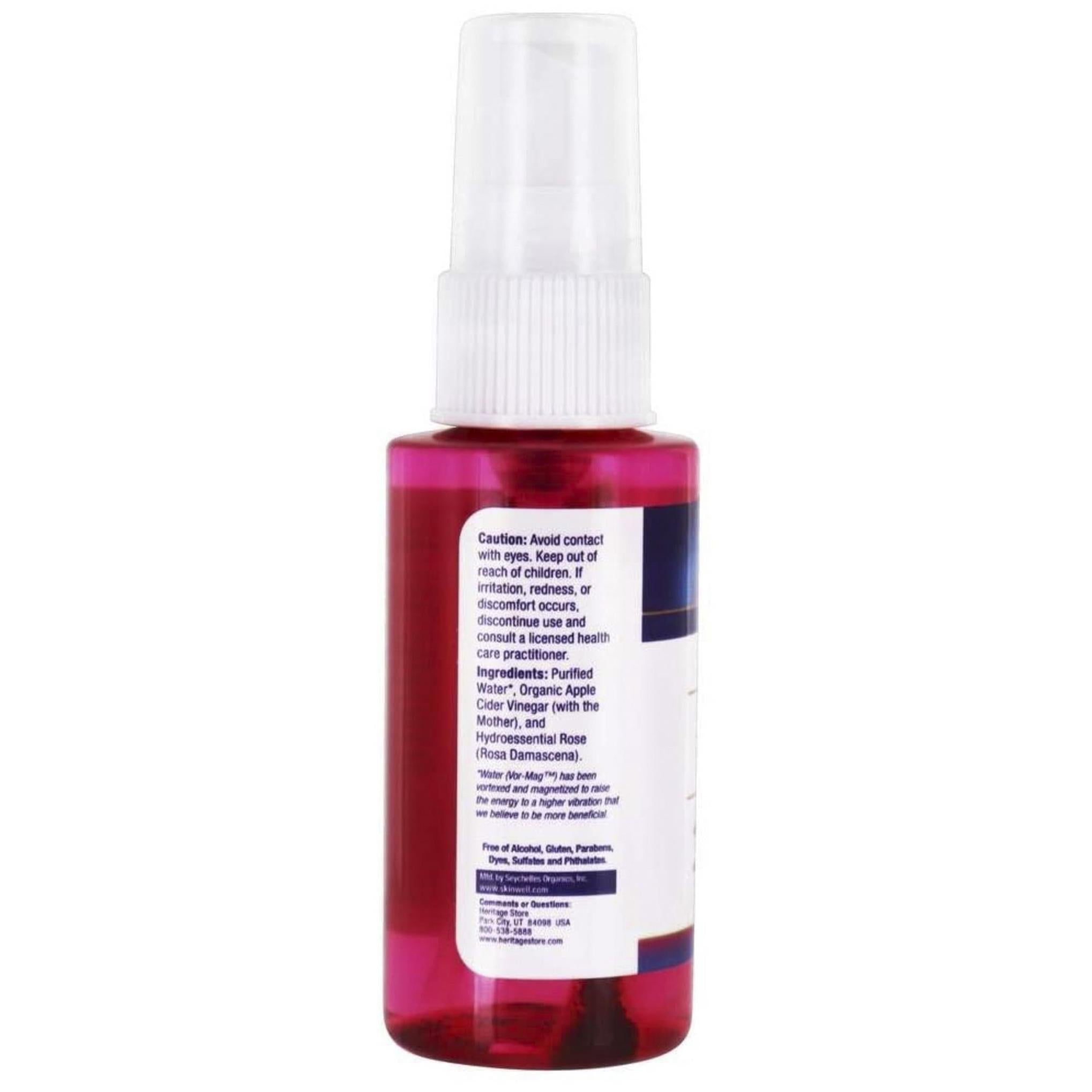 Heritage Store Tonico Chiarificante per Pelle e Capelli con Acqua di Rose, Petali di Rosa e Aceto di Mele