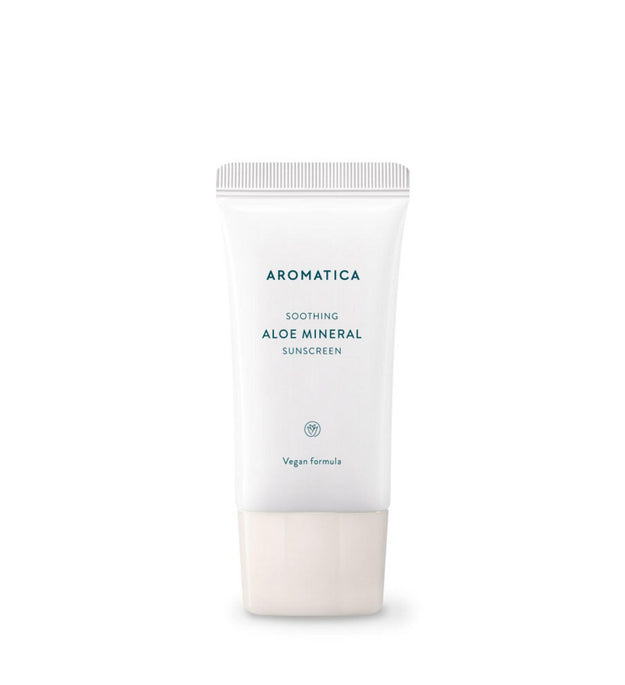 Écran solaire minéral apaisant à l'aloe vera Aromatica SPF50+ PA++++