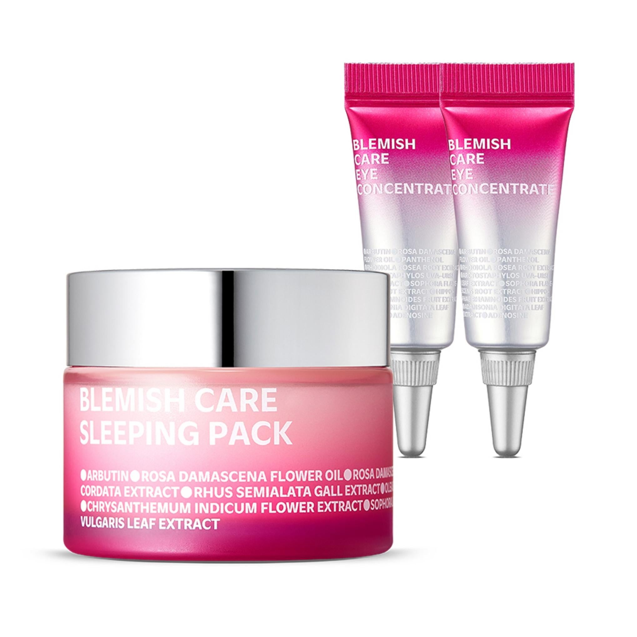 ISOI Blemish Care Sleeping Pack 50ml + Eye Concentrate 3ml x 2p