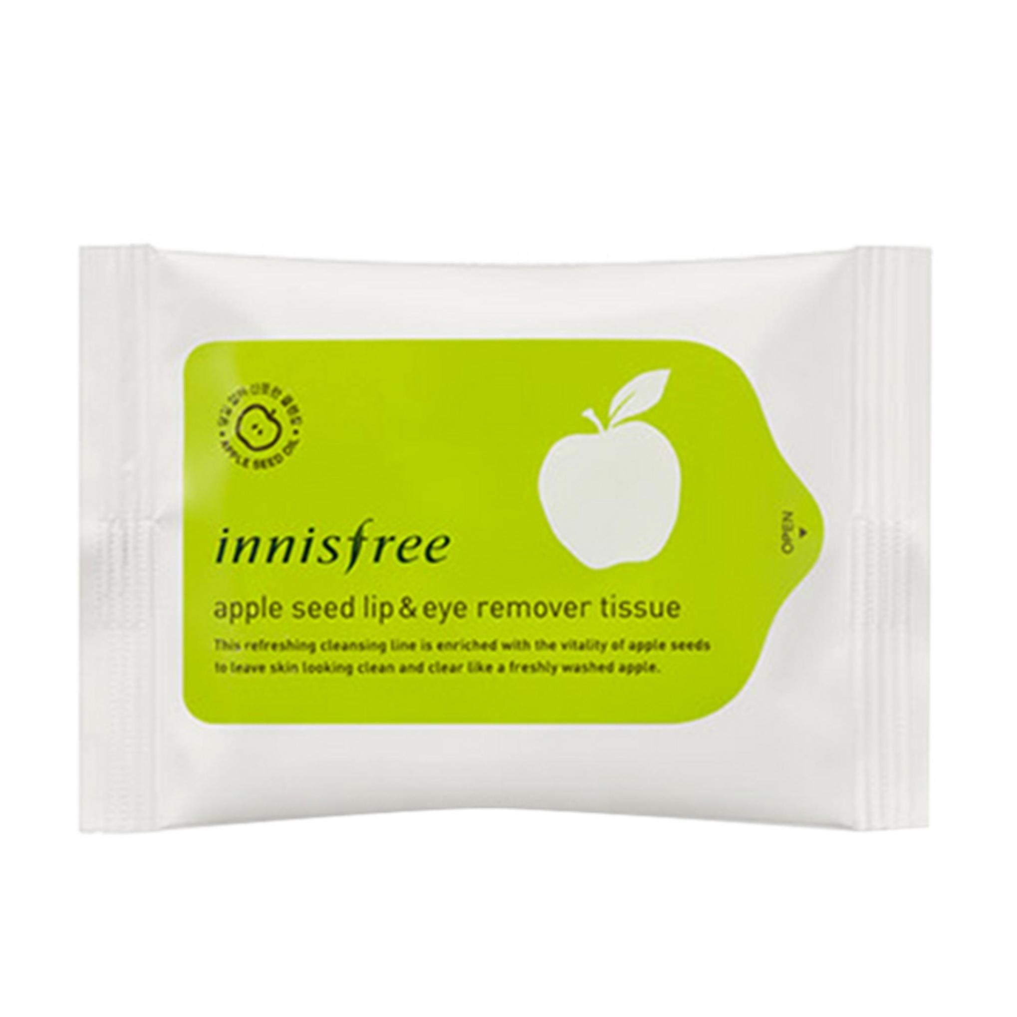 Салфетка для снятия макияжа с губ и глаз Innisfree Apple Seed