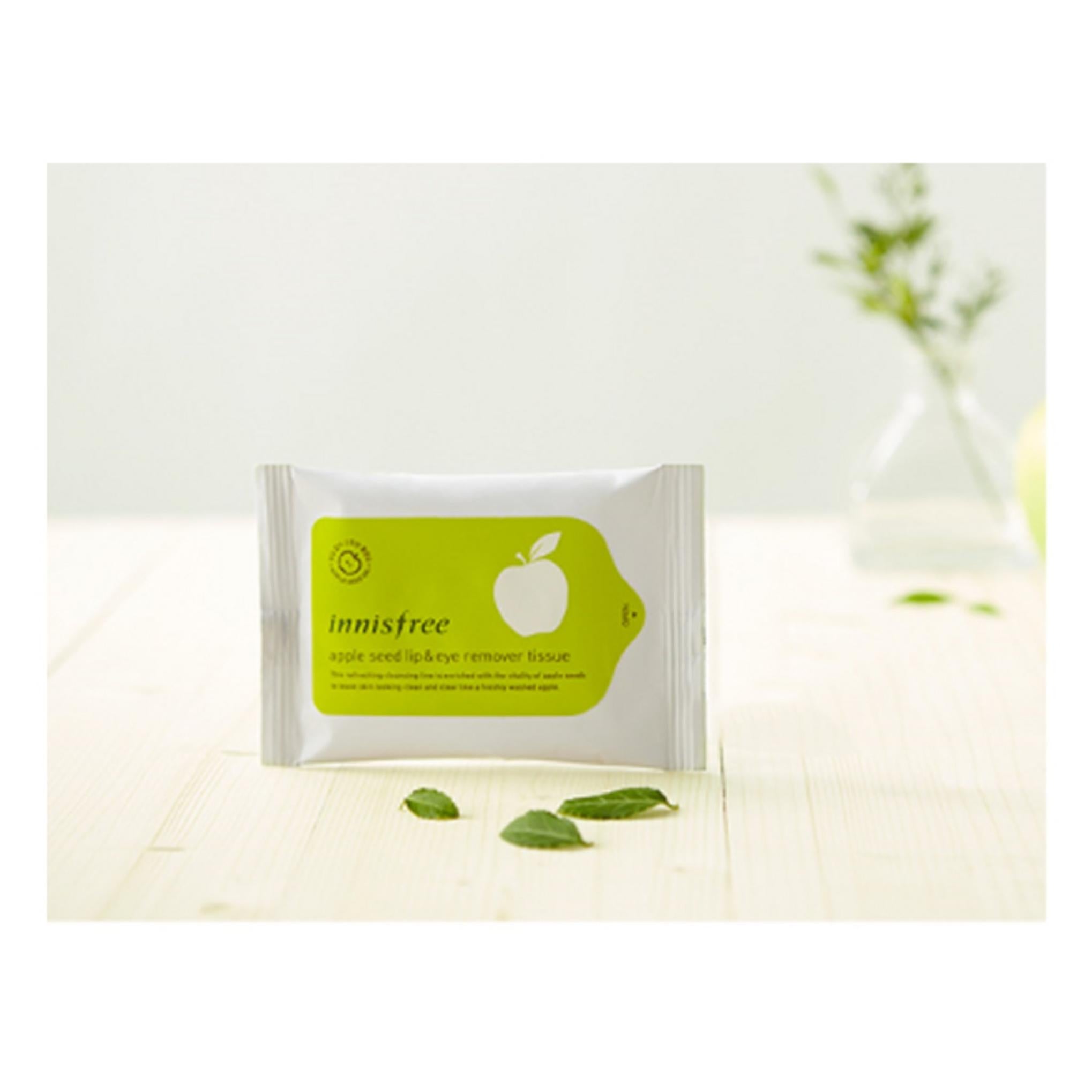 Салфетка для снятия макияжа с губ и глаз Innisfree Apple Seed