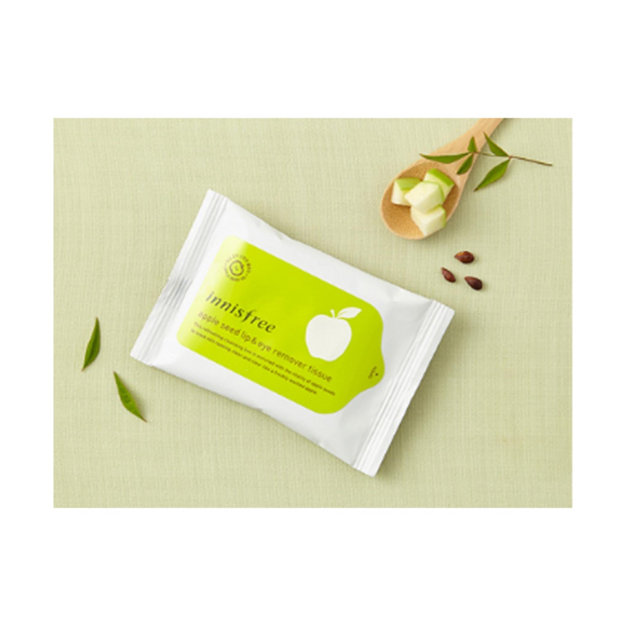 Салфетка для снятия макияжа с губ и глаз Innisfree Apple Seed