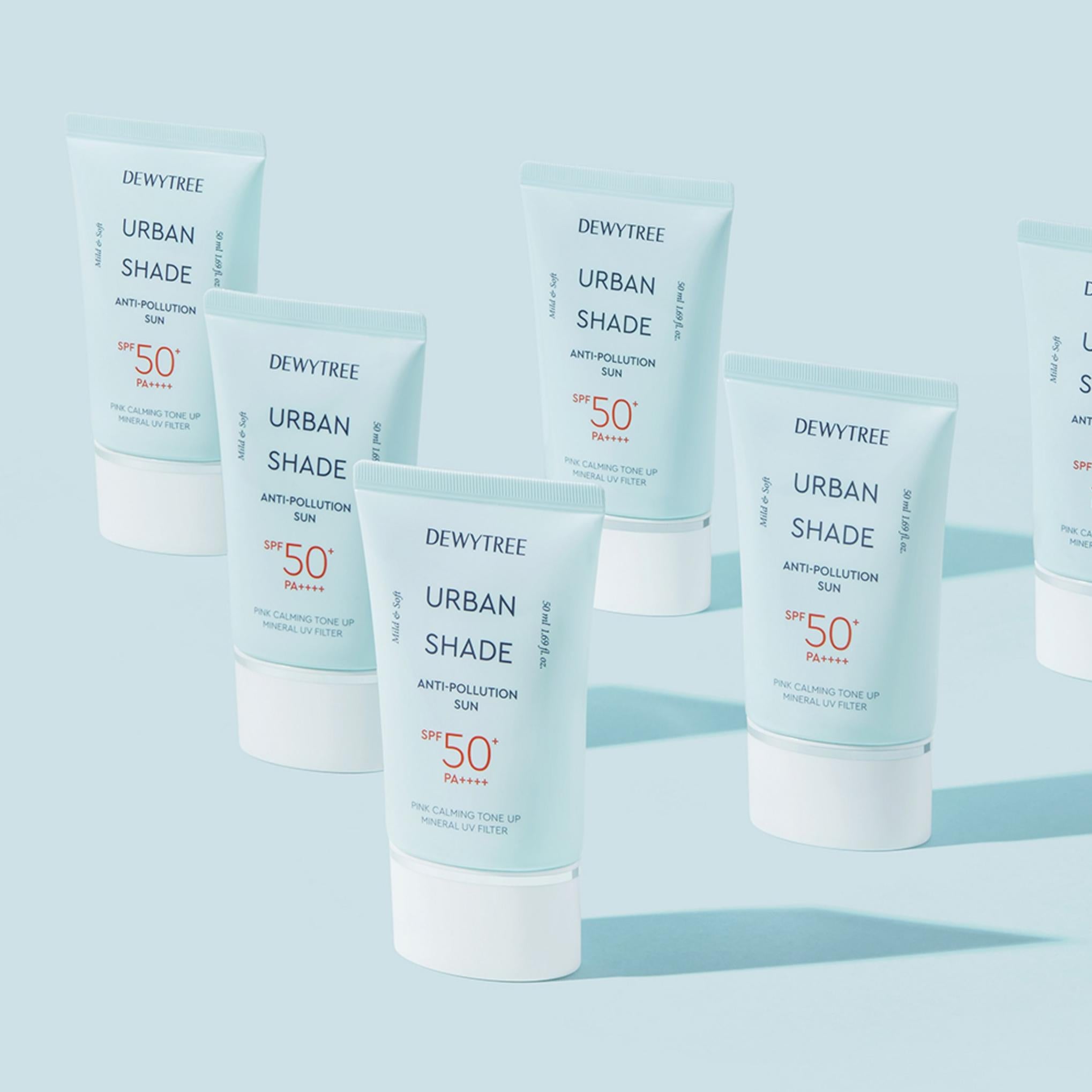 Dewytree Urban Shade Anti-Pollution Sun SPF50+ PA++++ 50ml + Cream 20ml + Toner Pad Set
