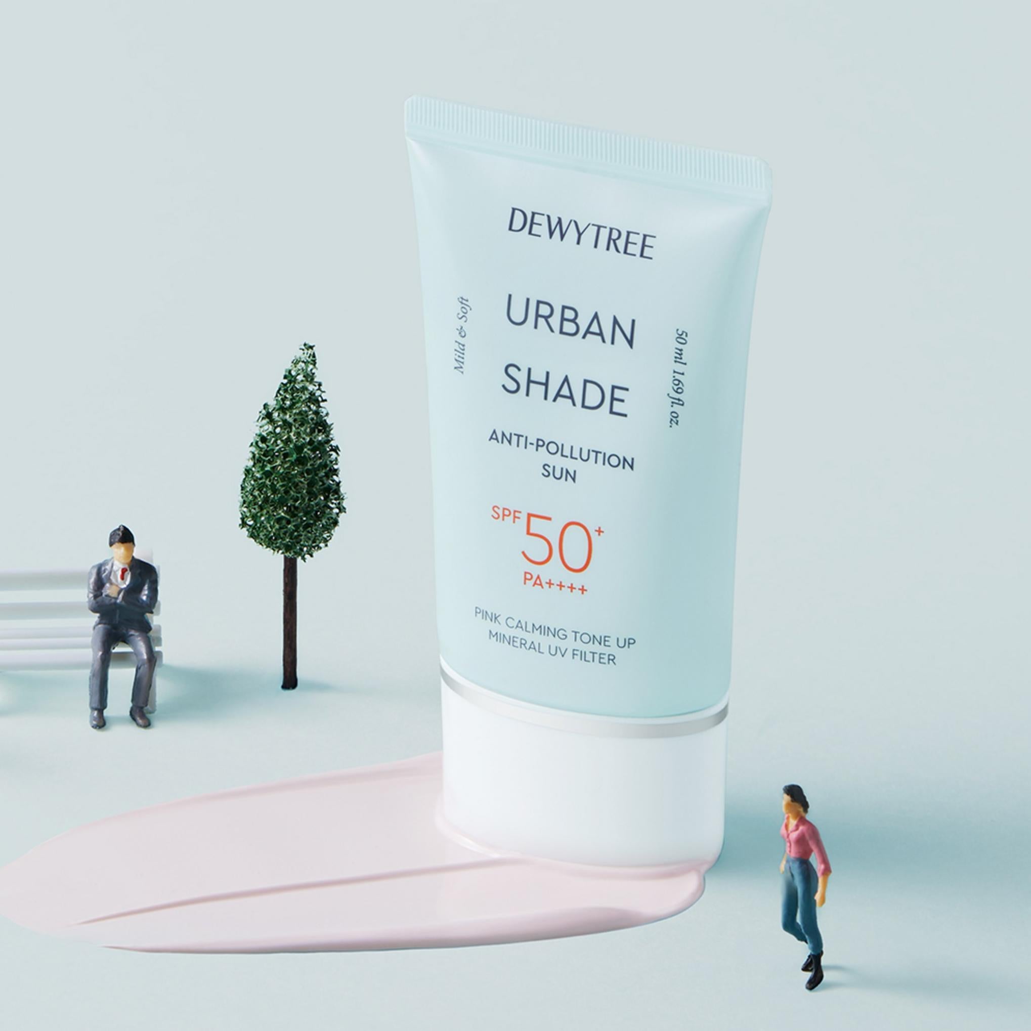 Dewytree Urban Shade Anti-Pollution Sun SPF50+ PA++++ 50ml + Cream 20ml + Toner Pad Set