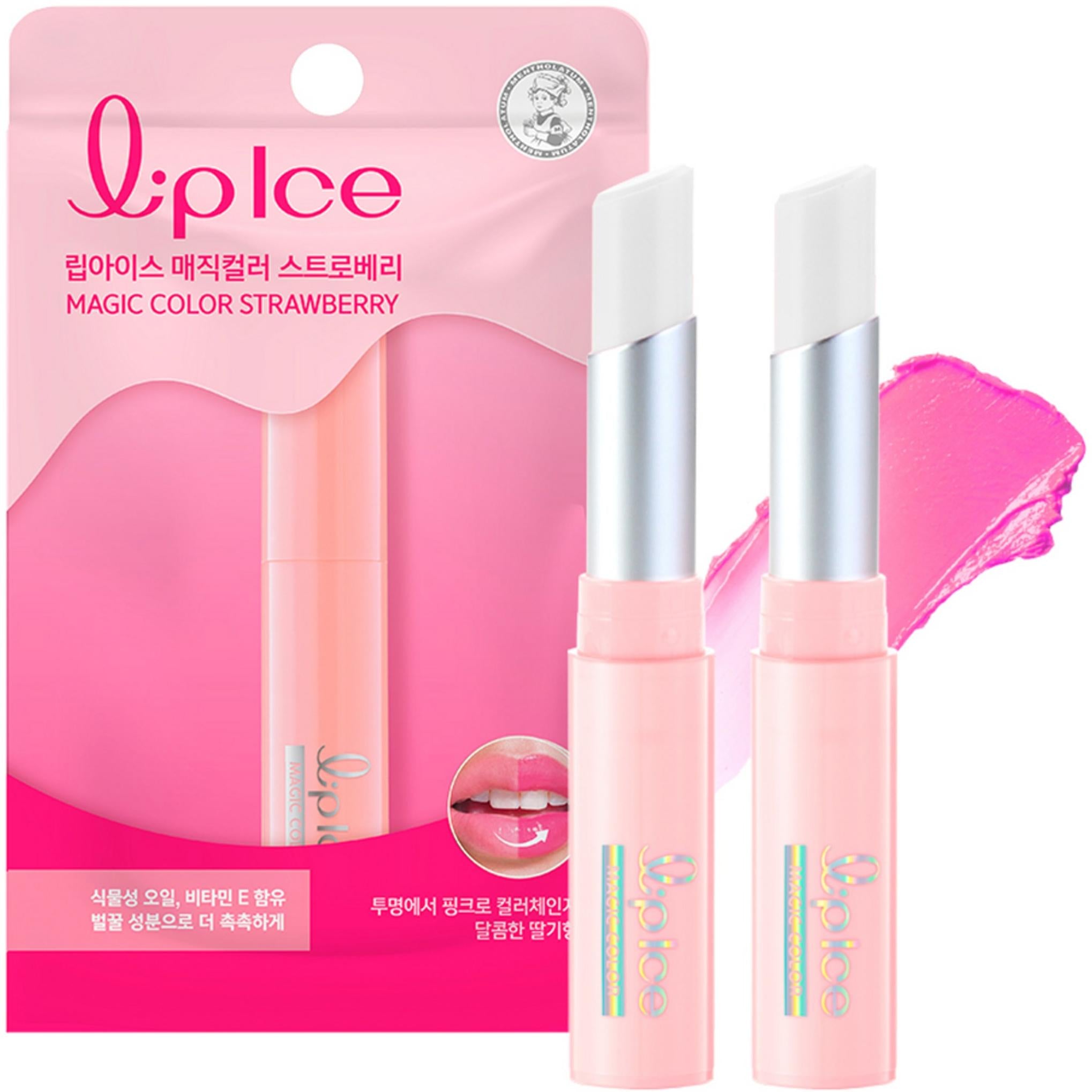 Color Magic Lip Mentholatum Lip Ice Magic Color Lip Balm Strawberry