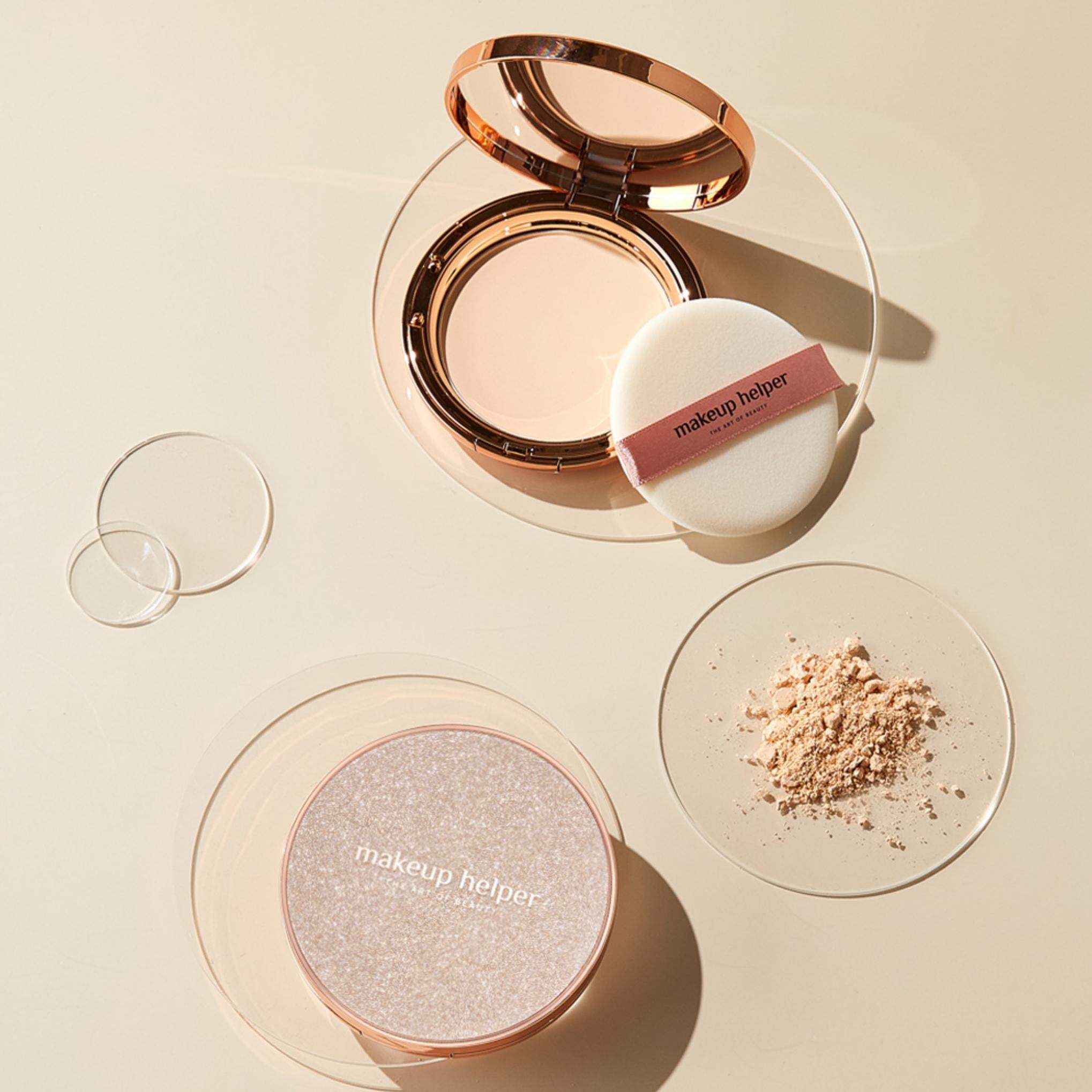 Makeup Helper Art Pact Original Profinish Rose Glitter Pact Puder 23g