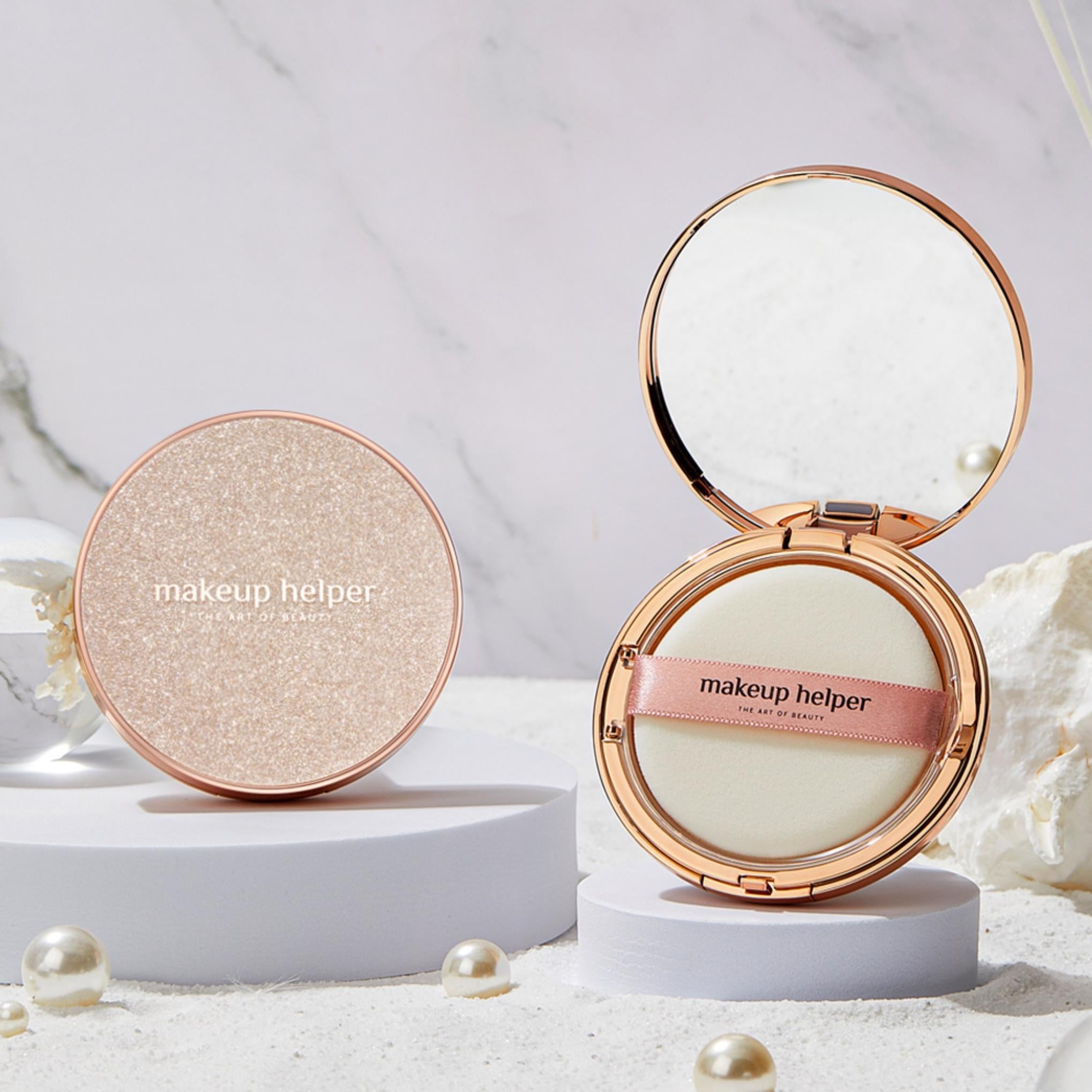 Makeup Helper Art Pact Original Profinish Rose Glitter Pact Puder 23g