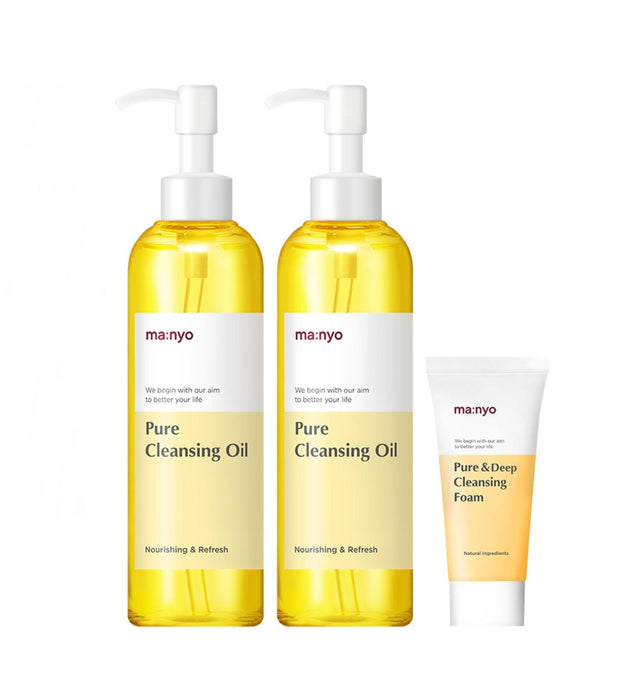 Manyo Factory Pure Cleansing Oil 200ml x 2p + Pure & Deep Cleansing Foam 20ml