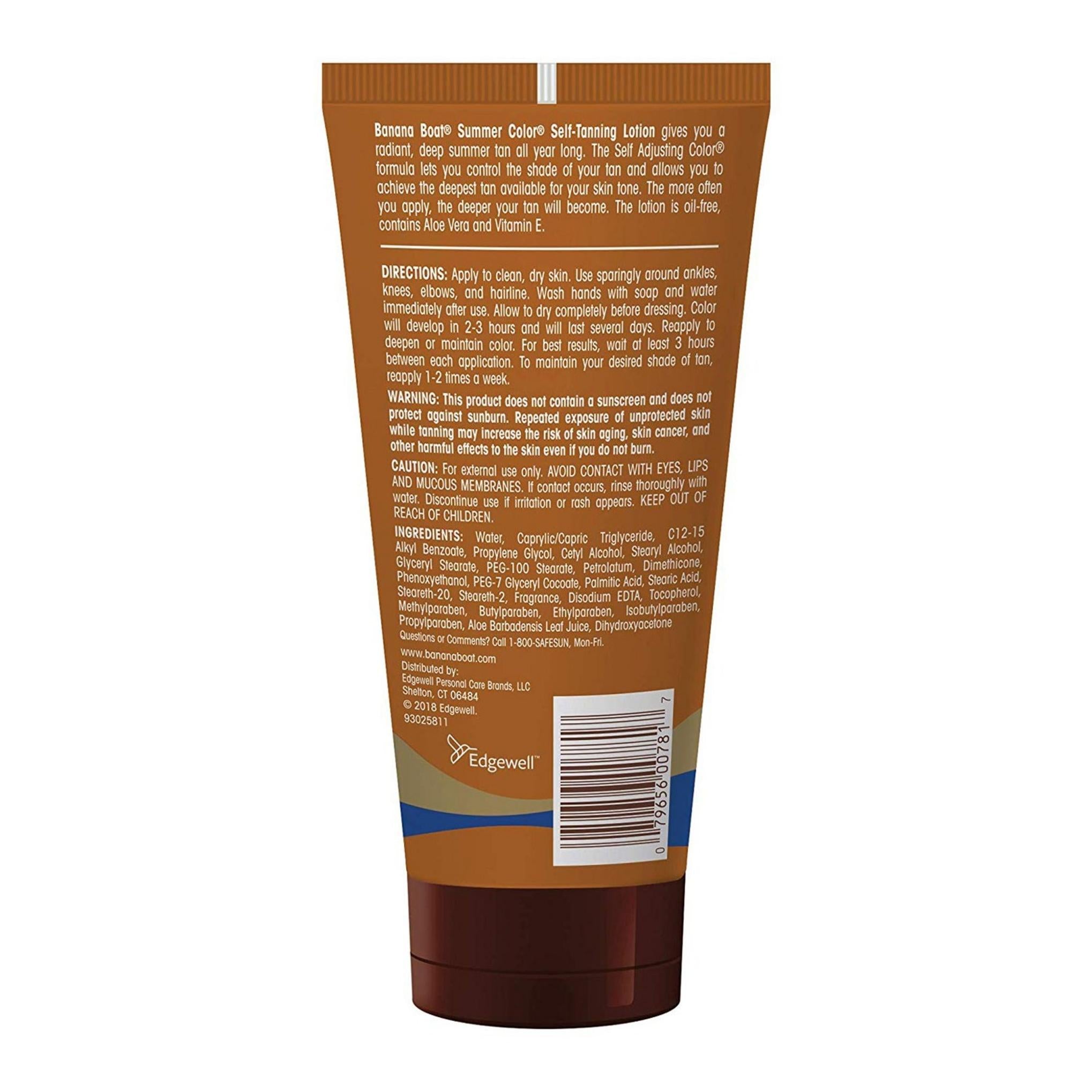 Лосьон-автозагар Banana Boat Summer Color Глубокий темный цвет