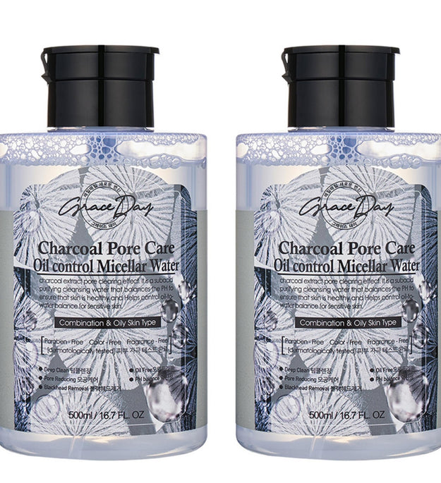Graceday Charcoal Pore Care Oil Control Micellar Cleansing Water