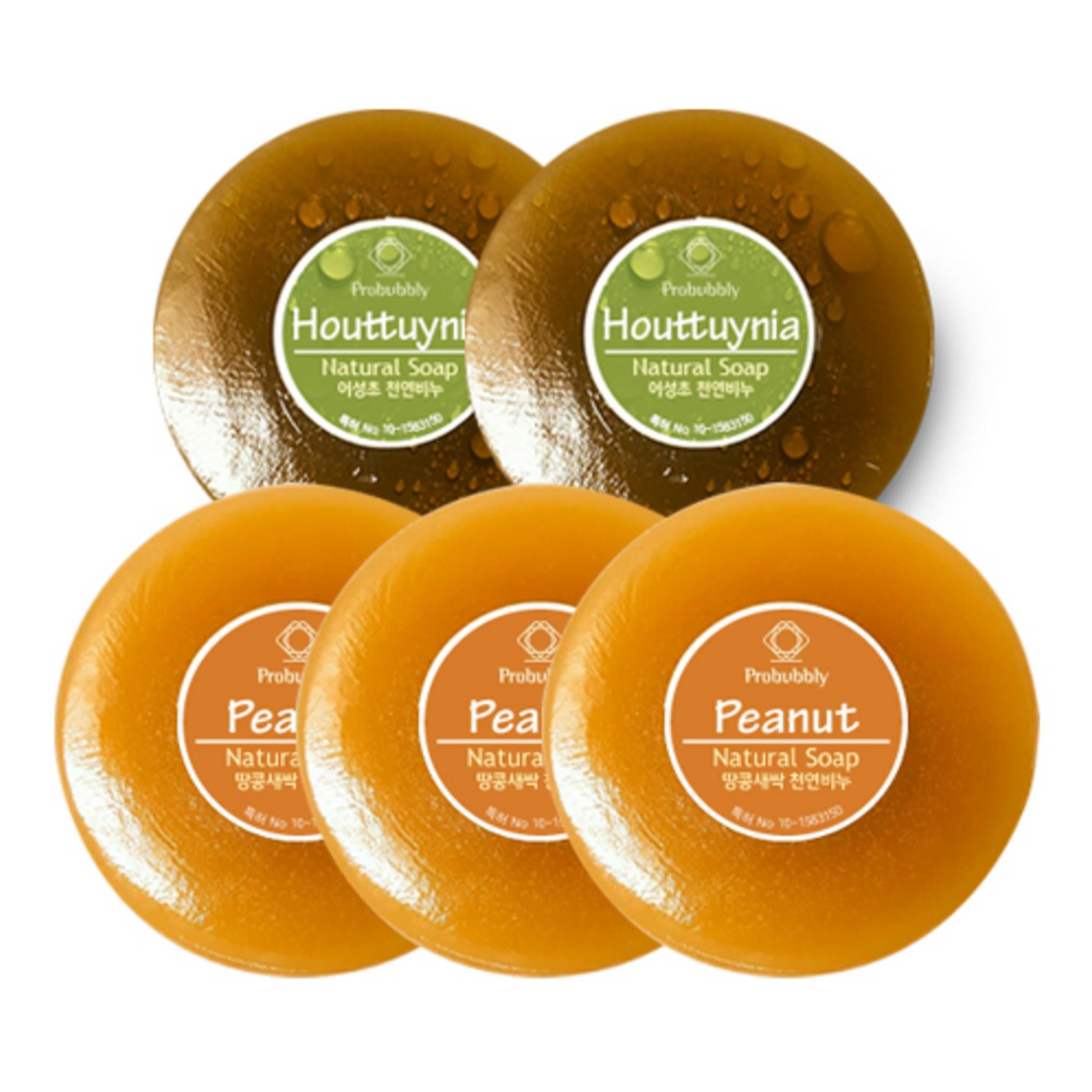 Набор Probubbly Eoseongcho Soap 110г x 2шт + Peanut Sprout Neutral Soap 110г x 3шт
