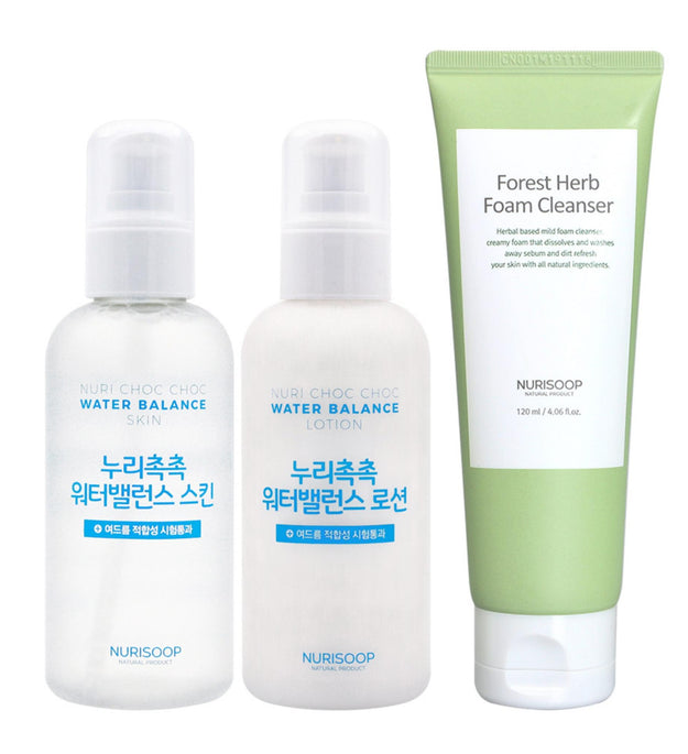 Nurisup Nuri Moist Skin 160ml + Lotion 160ml + Noksamcho Foam Cleanser 120ml