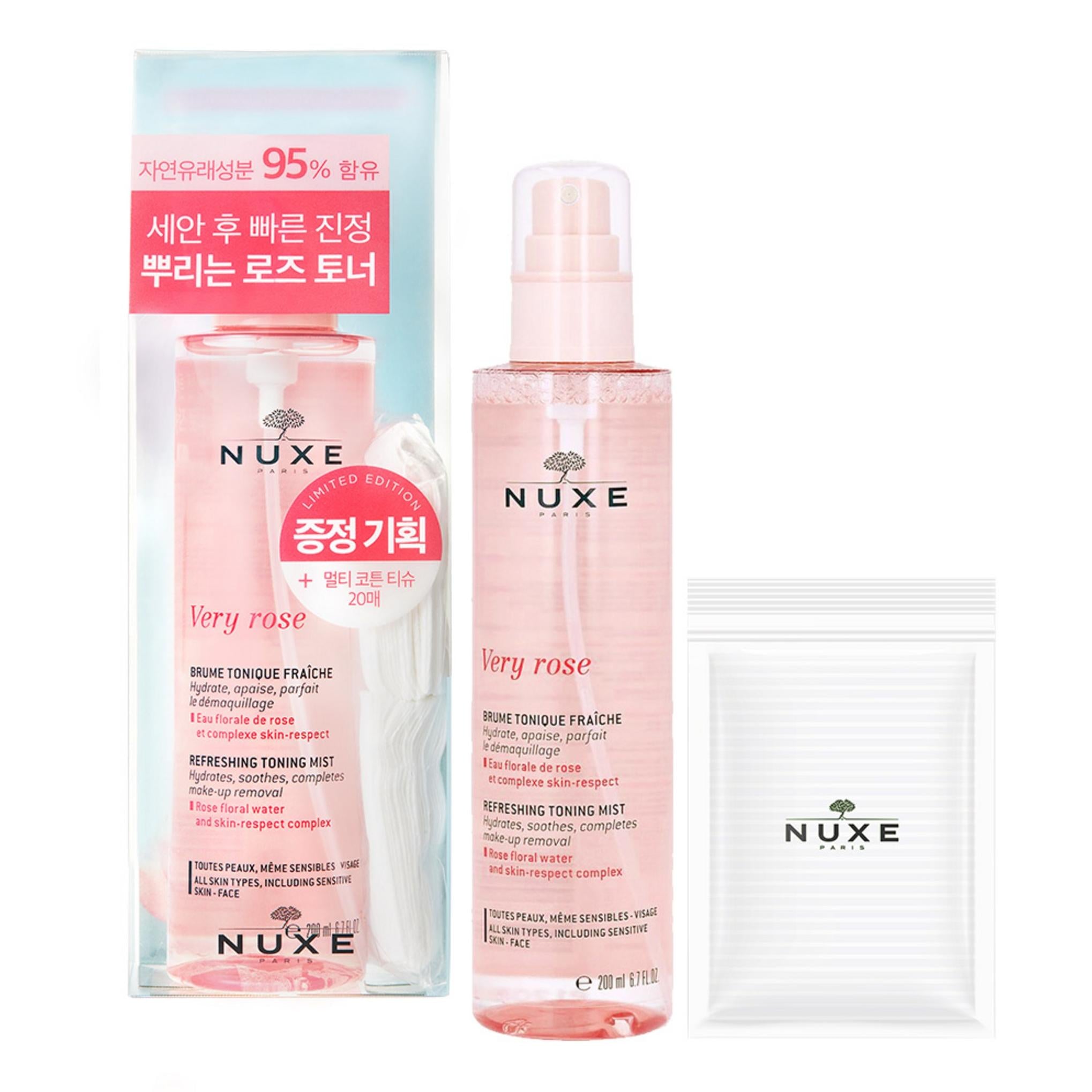 Nuxe Berry Rose Lotion Tonique Rafraîchissante 200 ml + Coton 20p