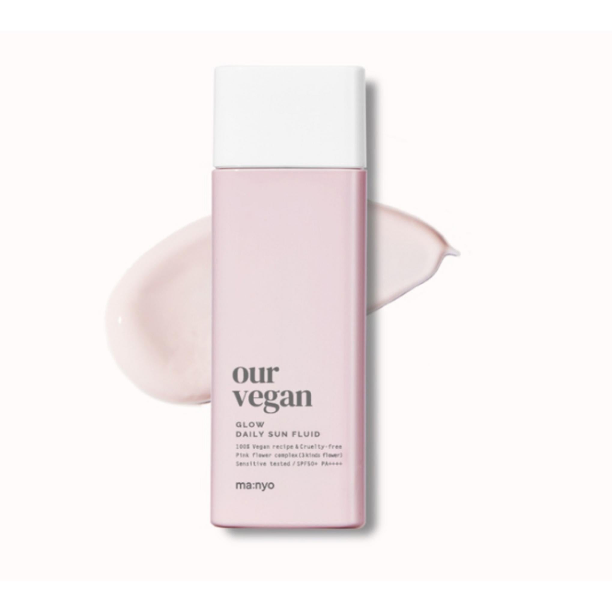 Manyo Factory Nuestra crema solar vegana Sun Fluid Glow SPF50+ PA++++